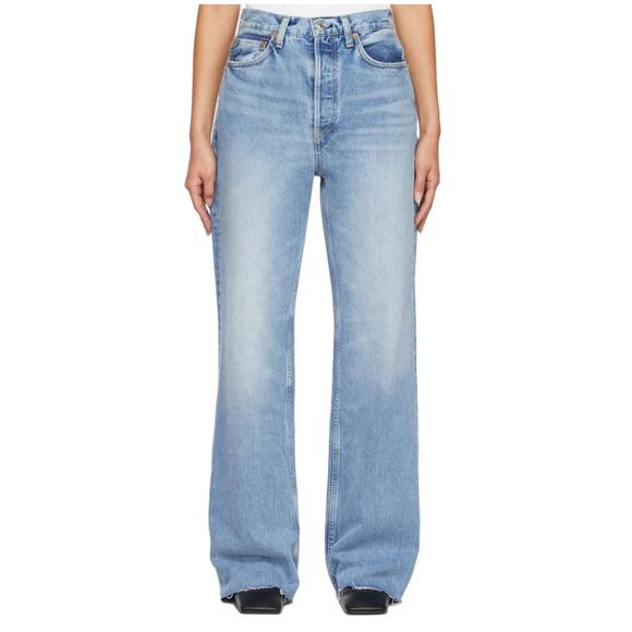 RE/DONE 70's Ultra High Rise Wide Leg Jean in 60's Fade Size 31 NEW - Picture 1 of 9